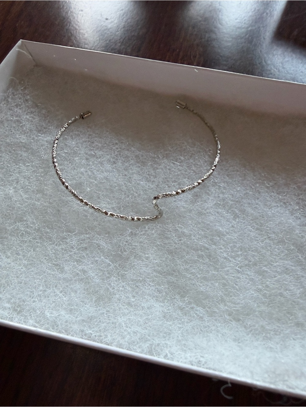 Delicate Silver-Tone Twisted Cuff Bracelet - Women's Jewelry
